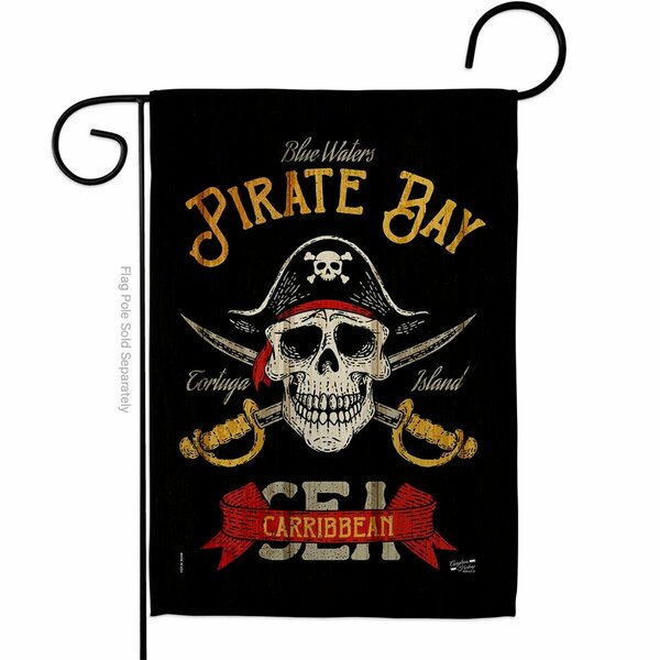 Patio Trasero 13 x 18.5 in. Pirate Bay Garden Flag with Coastal Double-Sided Decorative Vertical PA4214832